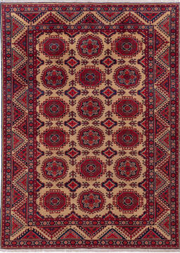 Khan Mohammadi Beige Hand Knotted 6'9" X 9'5"  Area Rug 700-143475