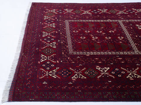 Khan Mohammadi Red Hand Knotted 64 X 96 Area Rug 700-143477 Image 5
