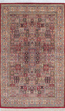 Pak-Persian Red Hand Knotted 4'7" X 7'5"  Area Rug 700-143483