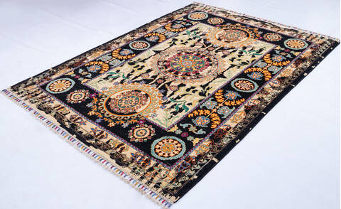 Chobi Beige Hand Knotted 411 X 69 Area Rug 700-143488 Image 2