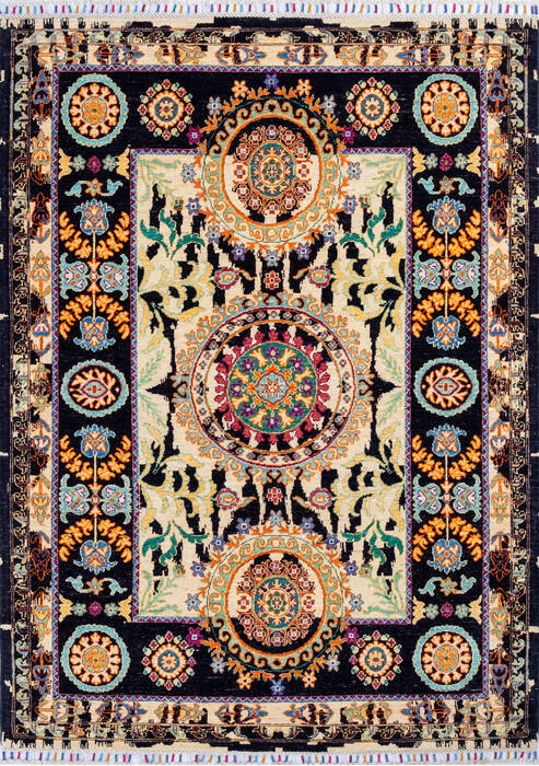 Chobi Beige Hand Knotted 411 X 69 Area Rug 700-143488 Image 0