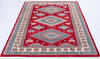 Pak-Persian Red Hand Knotted 49 X 67  Area Rug 700-143491 Thumb 1