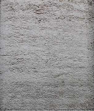 Indian Shaggy Beige Rectangle 6x9 ft Wool Carpet 143499