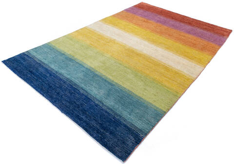 Gabbeh Multicolor Hand Knotted 69 X 104 Area Rug 700-143510 Image 2