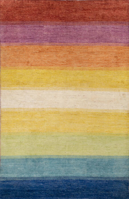 Gabbeh Multicolor Hand Knotted 69 X 104 Area Rug 700-143510 Image 0