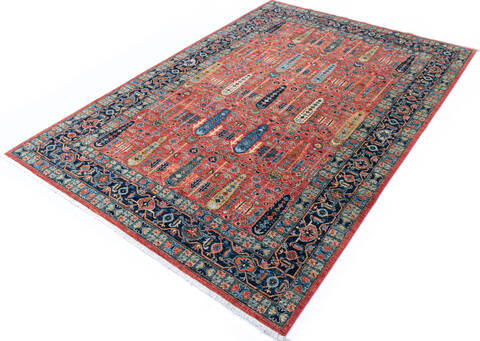 Chobi Red Hand Knotted 68 X 98 Area Rug 700-143511 Image 2