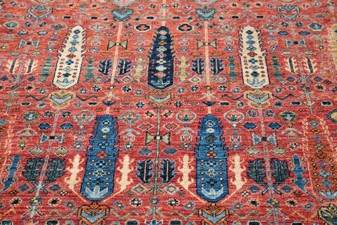 Chobi Red Hand Knotted 68 X 98 Area Rug 700-143511 Image 3