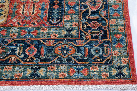Chobi Red Hand Knotted 68 X 98 Area Rug 700-143511 Image 4