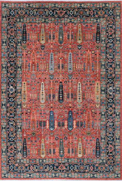 Chobi Red Hand Knotted 68 X 98 Area Rug 700-143511 Image 0