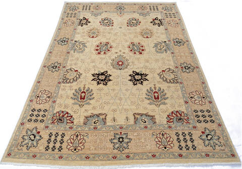 Chobi Beige Hand Knotted 66 X 910 Area Rug 700-143512 Image 1