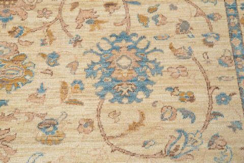 Chobi Beige Hand Knotted 69 X 100 Area Rug 700-143513 Image 3