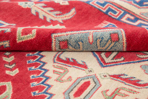 Kazak Red Hand Knotted 67 X 99 Area Rug 700-143514 Image 6