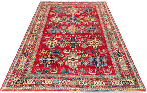 Kazak Red Hand Knotted 611 X 92 Area Rug 700-143515 Image 1