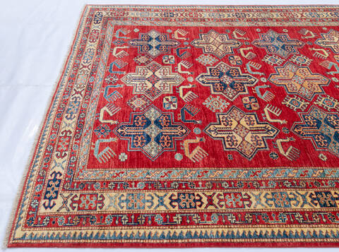 Kazak Red Hand Knotted 611 X 92 Area Rug 700-143515 Image 5