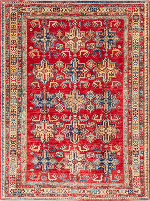Kazak Red Hand Knotted 611 X 92 Area Rug 700-143515 Image 0