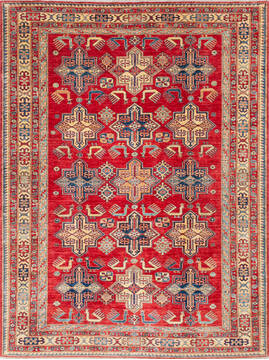 Kazak Red Hand Knotted 6'11" X 9'2"  Area Rug 700-143515