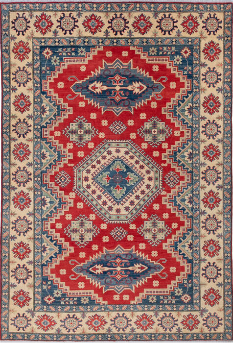 Kazak Red Hand Knotted 67 X 98 Area Rug 700-143517 Image 0
