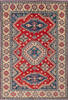 Kazak Red Hand Knotted 67 X 98  Area Rug 700-143517 Thumb 0