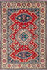 Kazak Red Hand Knotted 67 X 98  Area Rug 700-143517 Thumb 0