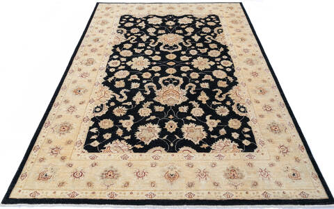 Chobi Black Hand Knotted 66 X 95 Area Rug 700-143525 Image 1