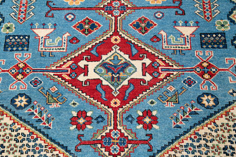 Kazak Blue Hand Knotted 55 X 710 Area Rug 700-143533 Image 2