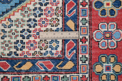 Kazak Blue Hand Knotted 55 X 710 Area Rug 700-143533 Image 6