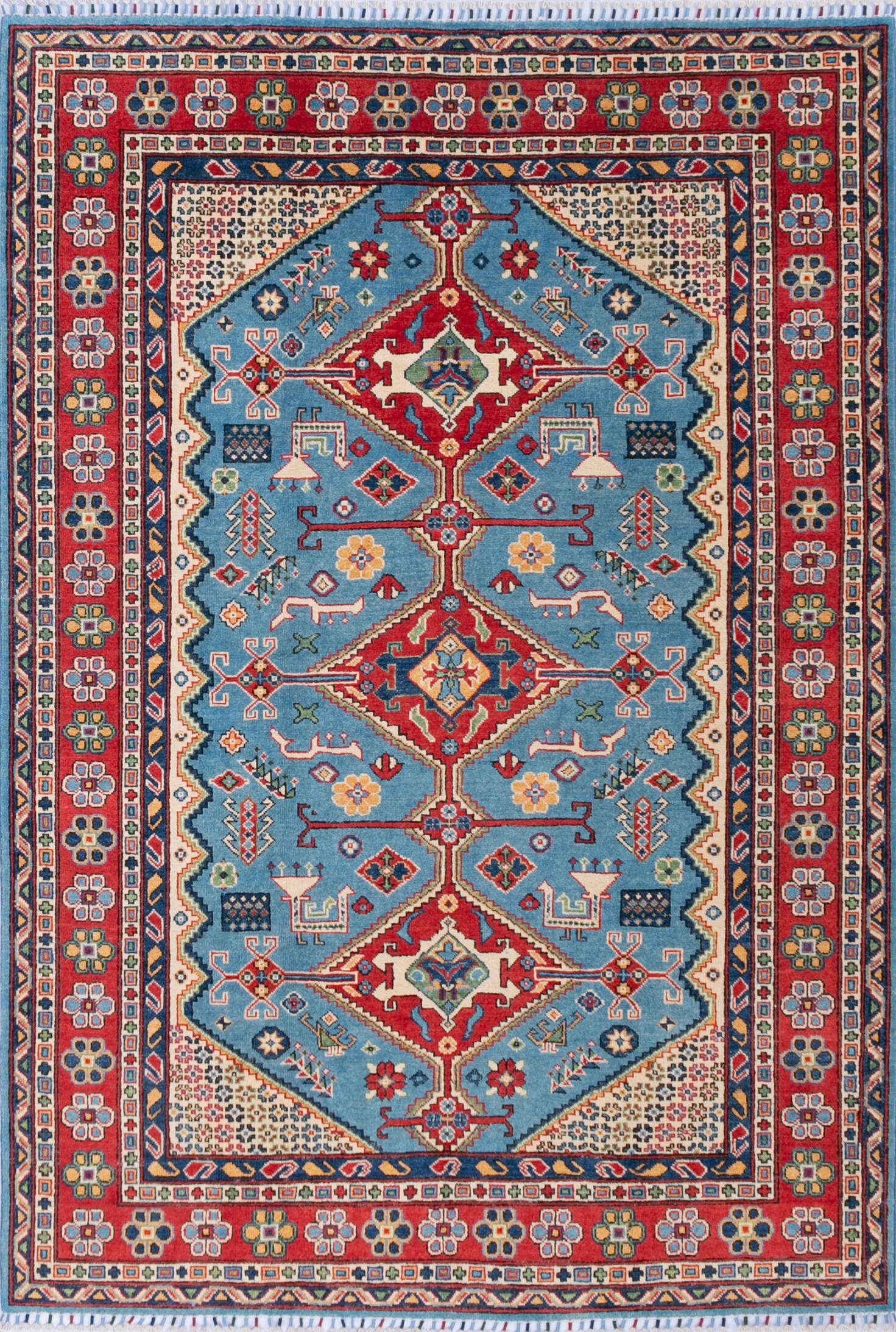 Afghanistan rug 専用ページ New Blue Afghanistan Navajo Runner - Asian Trade Rug Company