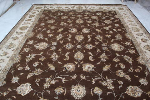 Jaipur Brown Hand Knotted 100 X 143 Area Rug 905-143542 Image 7