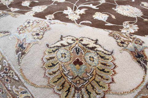 Jaipur Brown Hand Knotted 100 X 143 Area Rug 905-143542 Image 9