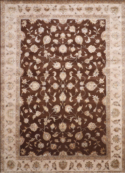 Jaipur Brown Hand Knotted 100 X 143 Area Rug 905-143542 Image 0