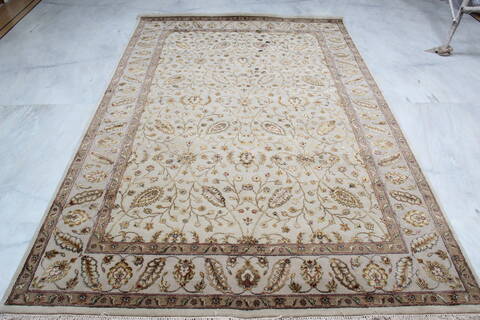 Jaipur Beige Hand Knotted 60 X 91 Area Rug 905-143545 Image 1