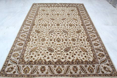 Jaipur Beige Hand Knotted 60 X 91 Area Rug 905-143545 Image 7