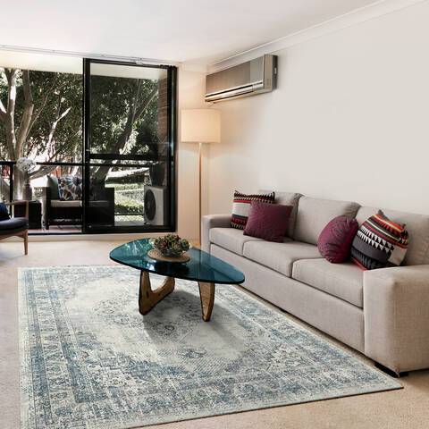 Dynamic AMARA Blue 90 X 1210 Area Rug AQ10147461150 801-143649 Image 1