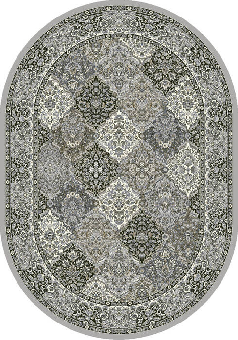 Dynamic ANCIENT GARDEN Grey Oval 67 X 96 Area Rug ANOV71057008969 801-143657 Image 0