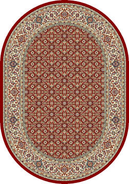 Dynamic ANCIENT GARDEN Red Oval 7x9 ft  Carpet 143658