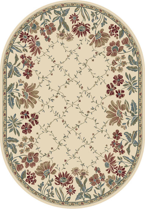 Dynamic ANCIENT GARDEN Beige Oval 67 X 96 Area Rug ANOV71057084646 801-143660 Image 0