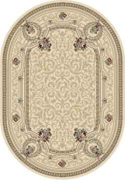 Dynamic ANCIENT GARDEN Beige Oval 7x9 ft  Carpet 143661