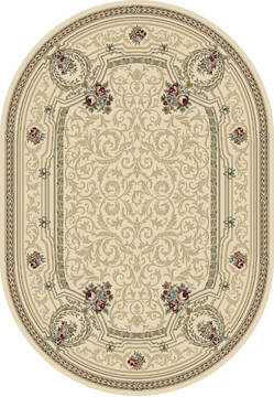 Dynamic ANCIENT GARDEN Beige Oval 7x9 ft  Carpet 143661