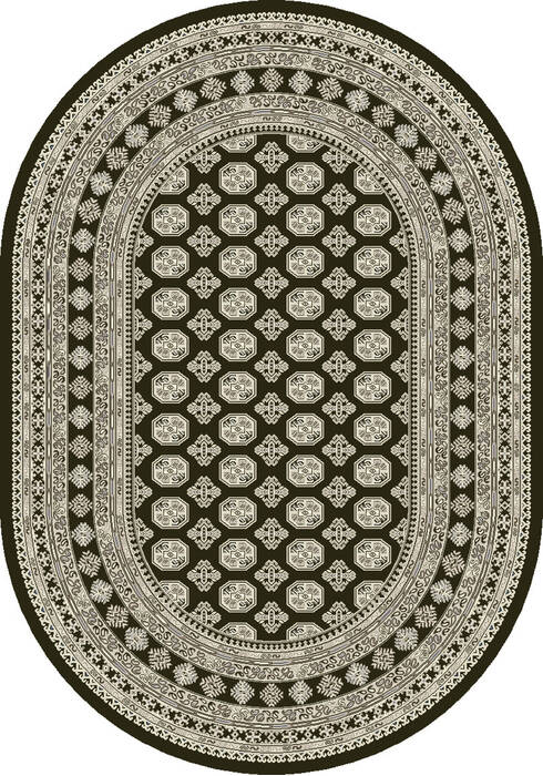 Dynamic ANCIENT GARDEN Grey Oval 67 X 96 Area Rug ANOV71057102363 801-143662 Image 0