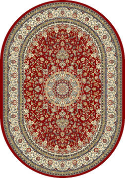 Dynamic ANCIENT GARDEN Red Oval 7x9 ft  Carpet 143663