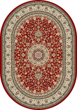 Dynamic ANCIENT GARDEN Red Oval 7x9 ft  Carpet 143663