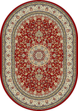 Dynamic ANCIENT GARDEN Red Oval 6'7" X 9'6" Area Rug ANOV71057119141 801-143663