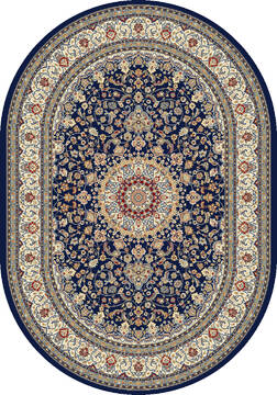 Dynamic ANCIENT GARDEN Blue Oval 7x9 ft  Carpet 143664