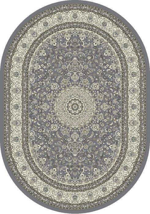 Dynamic ANCIENT GARDEN Grey Oval 67 X 96 Area Rug ANOV71057119566 801-143666 Image 0