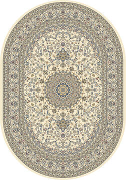 Dynamic ANCIENT GARDEN Beige Oval 7x9 ft  Carpet 143667