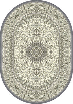Dynamic ANCIENT GARDEN Beige Oval 7x9 ft  Carpet 143668