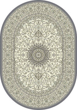 Dynamic ANCIENT GARDEN Beige Oval 7x9 ft  Carpet 143668