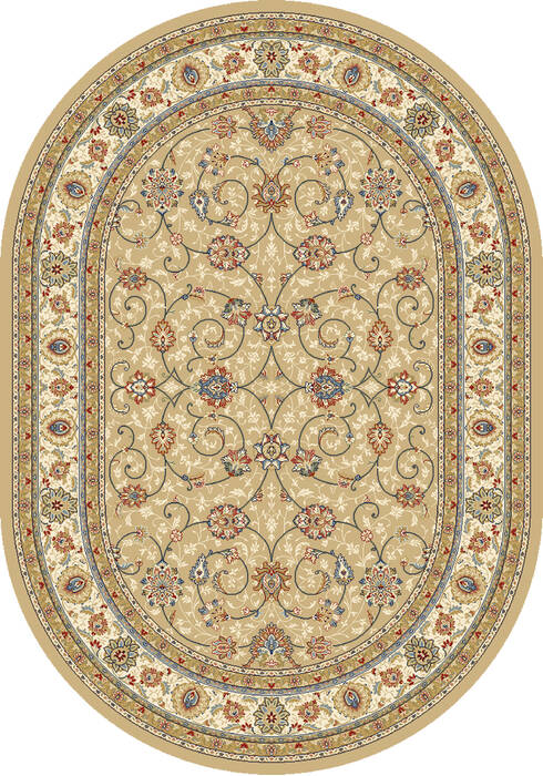 Dynamic ANCIENT GARDEN Yellow Oval 67 X 96 Area Rug ANOV71057120246 801-143671 Image 0