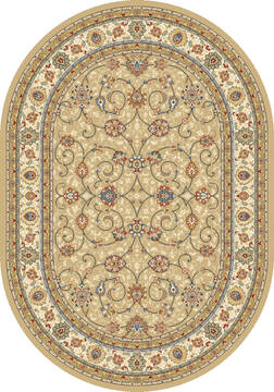 Dynamic ANCIENT GARDEN Yellow Oval 7x9 ft  Carpet 143671