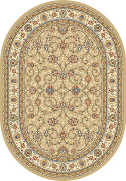Dynamic ANCIENT GARDEN Yellow Oval 7x9 ft  Carpet 143671